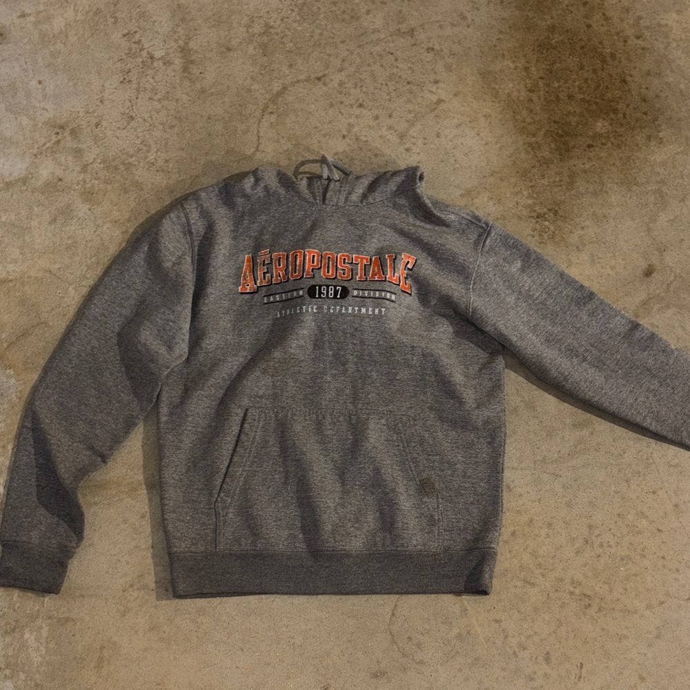 Aeropostale Charcoal Sweatshirt with Orange Logo